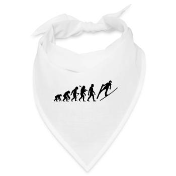 Skispringen Evolution Skispringer Im Flug - Bandana - Weiß - Vorne