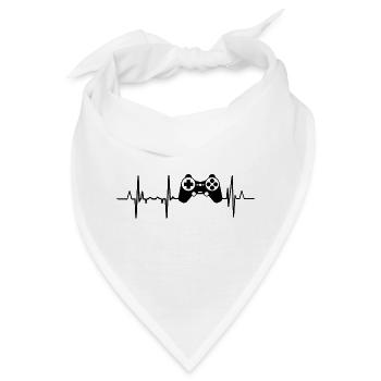 Herzschlag Gaming - Bandana - Weiß - Vorne