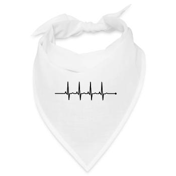pulsschlag herzschlag - Bandana - Weiß - Vorne