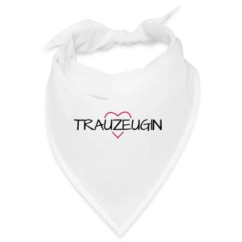 Trauzeugin Herz Junggesellinnenabschied - Bandana - Weiß - Vorne