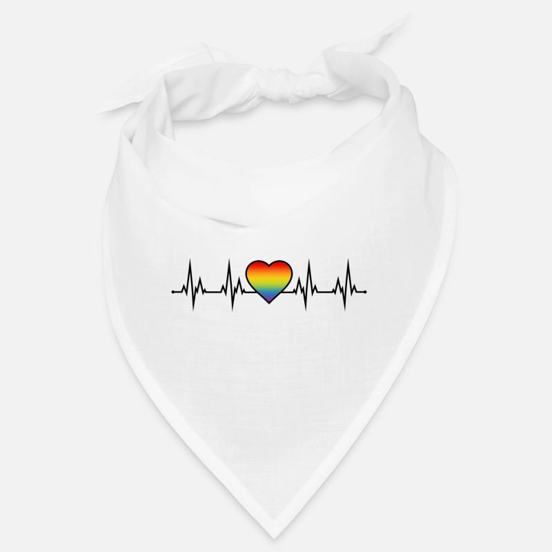 Rainbow heartbeat Bandana
