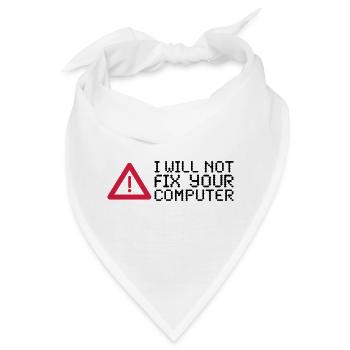 computer - Bandana - Weiß - Vorne
