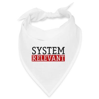 systemrelevant 2 mit rot - Bandana - Weiß - Vorne