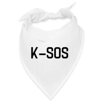 K-sos (Sozialfall) Typo schwarz - Bandana - Weiß - Vorne
