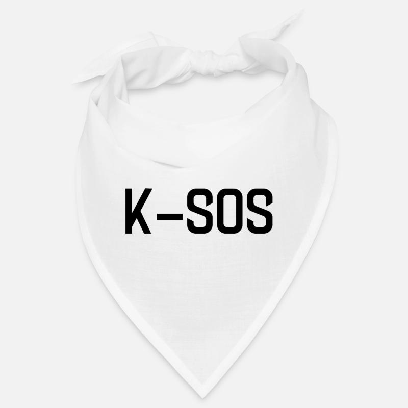 K-sos (Sozialfall) Typo schwarz Bandana