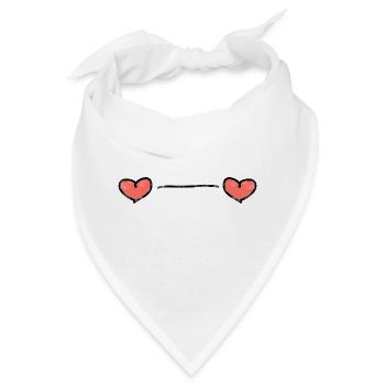 Herzen Herz - Bandana - Weiß - Vorne
