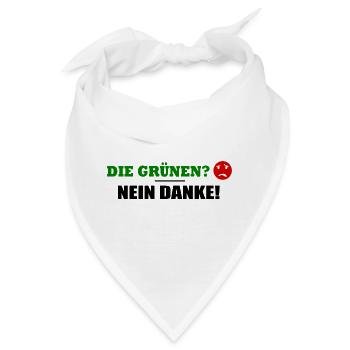 Die grünen nein danke - Bandana - Weiß - Vorne