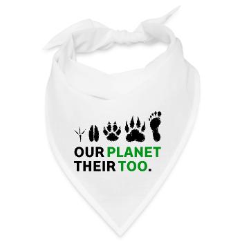 Unser Planet, auch sie - Bandana - Weiß - Vorne