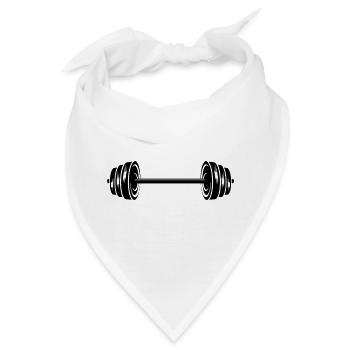 Gewichte Hanteln Scheiben Hantel - Bandana - Weiß - Vorne