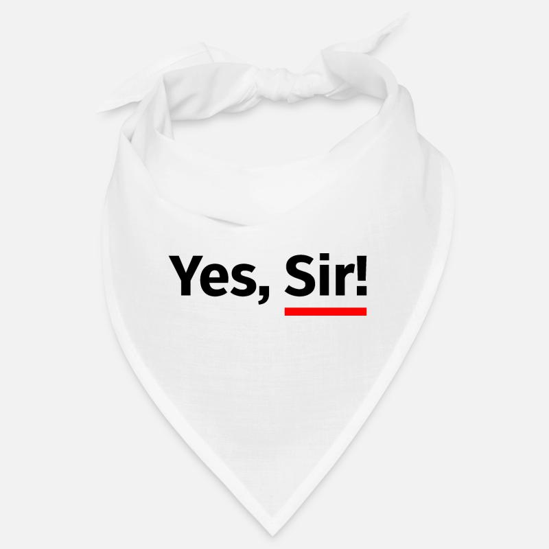 Yes, Sir! mit rotem Unterstrich - schwarz Bandana