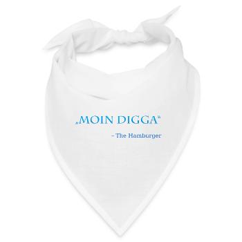 Moin Digga - Bandana - Weiß - Vorne