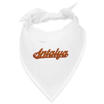 Antalya Schriftzug Retro Design - Bandana - Weiß - Vorne