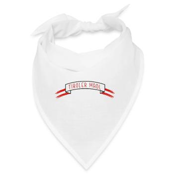 Tiroler Madl, Banderole mit Austria-Flagge - Bandana - Weiß - Vorne