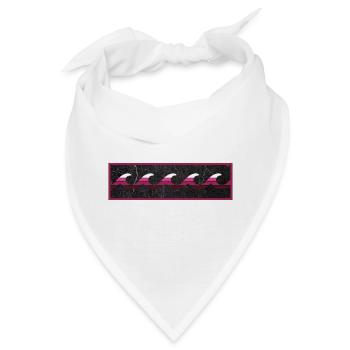 Wellen Logo Magenta Weiss - Bandana - Weiß - Vorne