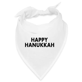 HAPPY HANUKKAH - Bandana - Weiß - Vorne