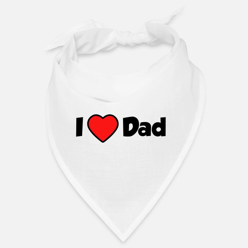 I love Dad - Bandana - Weiß