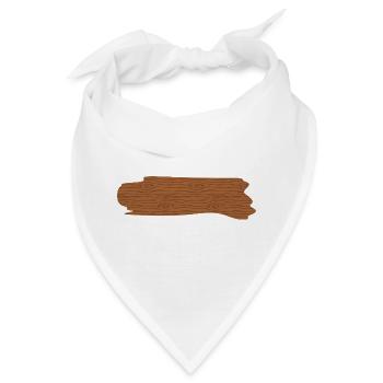 Rustikales T-Shirt-Design mit Holzmaserung - Bandana - Weiß - Vorne