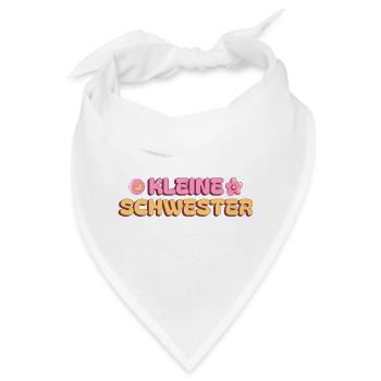 Kleine Schwester Geschwister Partnerlook Partner - Bandana - Weiß - Vorne