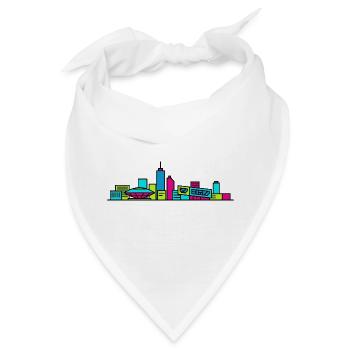 Eindhoven City Skyline Evoluon Moderne Linienkunst - Bandana - Weiß - Vorne