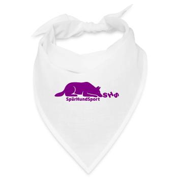 SHS Logo magenta - Bandana - Weiß - Vorne