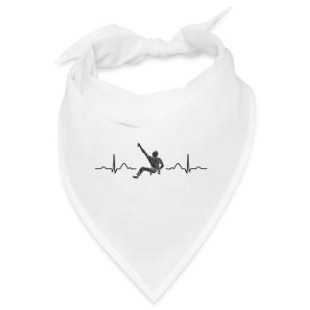 Boulderer Herzschlag Boulder Bouldern - Bandana - Weiß - Vorne