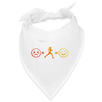 Geschenkidee für eine Running mit Running - Bandana - Weiß - Vorne