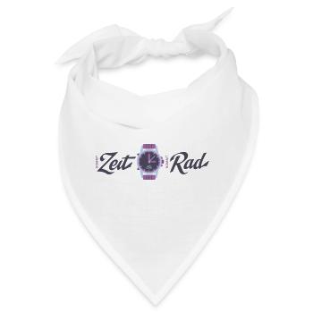 ZeitRad Uhr mit Fahrrad-Grafik - Bandana - Weiß - Vorne