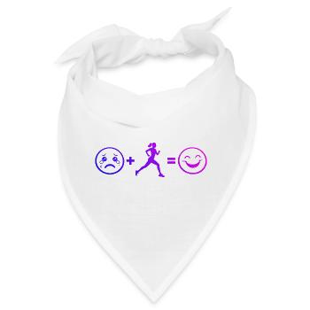 Geschenkidee für eine Running mit Running - Bandana - Weiß - Vorne