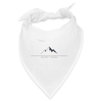 Silent Peak Dunkelgrau - Bandana - Weiß - Vorne