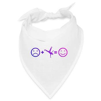 Geschenkidee für die Hip-Hop-Tänzerin mit B-Boying - Bandana - Weiß - Vorne