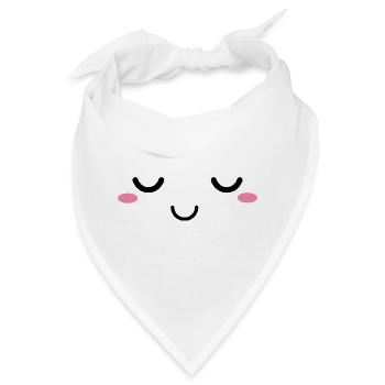 Dreaming Kawaiigesicht - Bandana - Weiß - Vorne