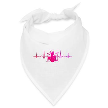 Geschenkidee für den Percussionisten mit Drumming - Bandana - Weiß - Vorne