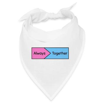 Immer zusammen - Bandana - Weiß - Vorne