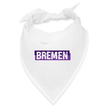 Bremen - Hansestadt - Banner - Bandana - Weiß - Vorne