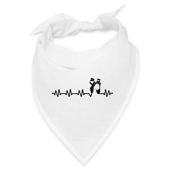  Balletttänzerin Mädchen Herzschlag Ballett-Schuhe - Bandana - Weiß - Vorne