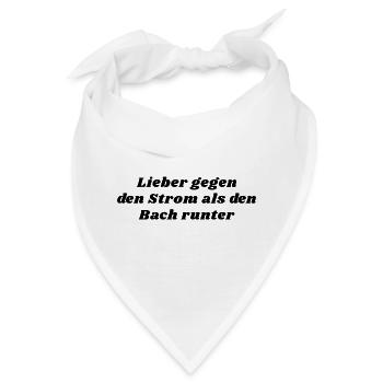 Gegen den Strom - Bandana - Weiß - Vorne