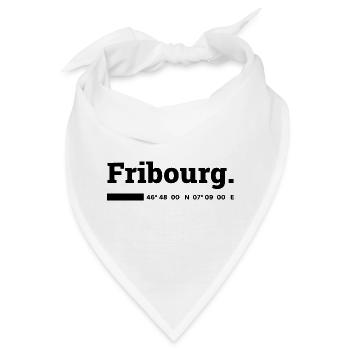 Fribourg Koordinaten - Bandana - Weiß - Vorne