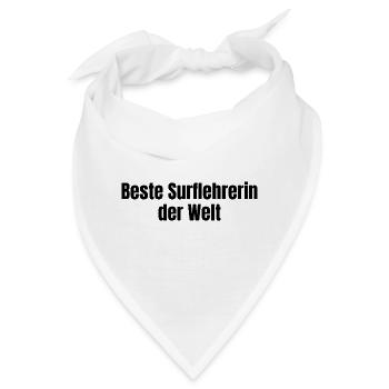 Beste Surflehrerin der Welt Surfen Geschenk - Bandana - Weiß - Vorne