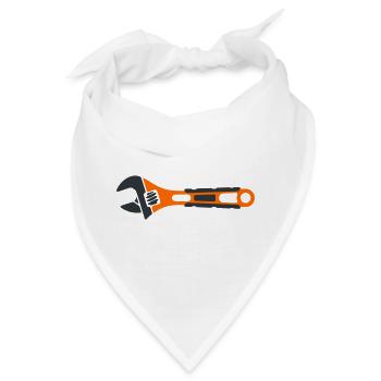 Rollgabelschluessel Grafik - Bandana - Weiß - Vorne