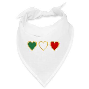 Bandiera dell'Italia, cuore - Bandana - Weiß - Vorne