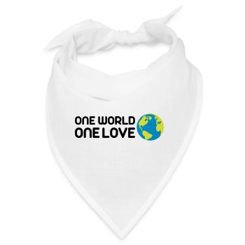One World One Love - Bandana - Weiß - Vorne