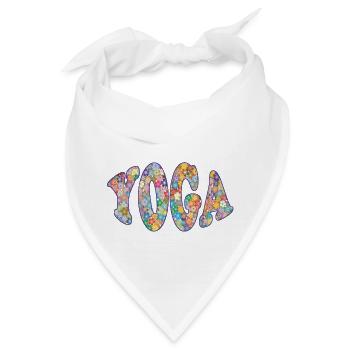 yoga kleine blümchen - Bandana - Weiß - Vorne