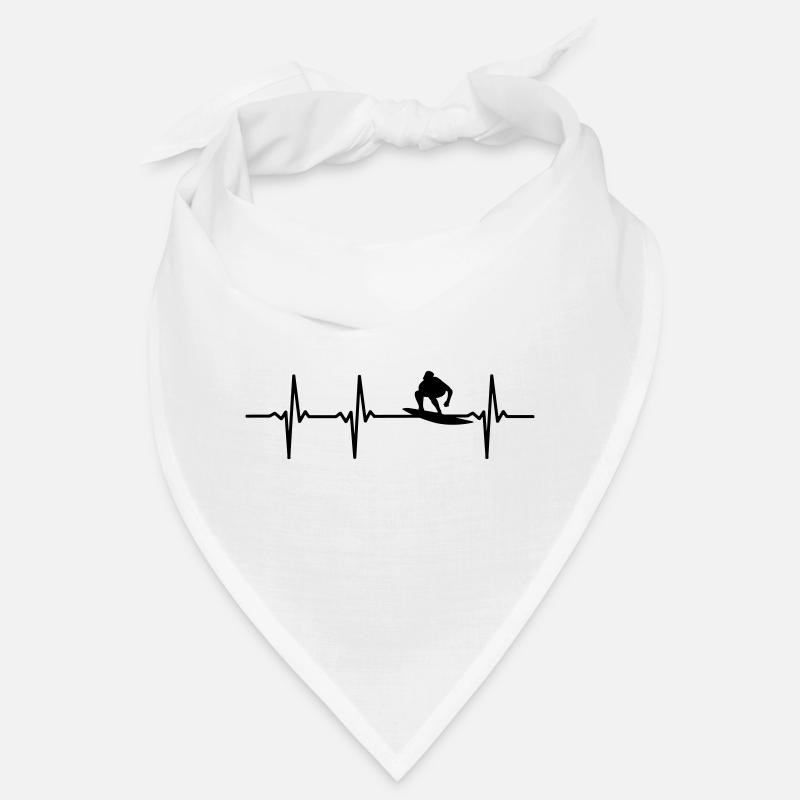 Surfer EKG - Bandana - Weiß