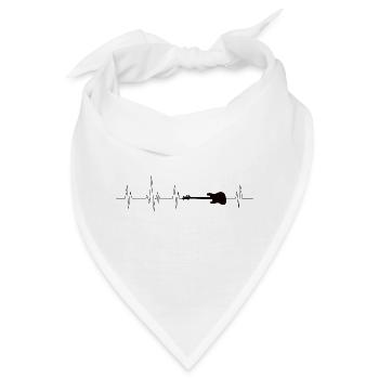E-Gitarre Heartbeat schwarz - Bandana - Weiß - Vorne