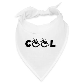 Cooler Rollstuhlfahrer, Cooler Rollstuhlfahrer * - Bandana - Weiß - Vorne
