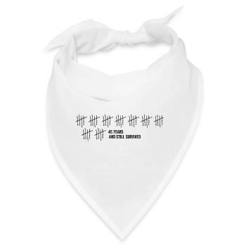 45 jahre geburtstag 45 fünfundvierzig 45. jubiläum - Bandana - Weiß - Vorne
