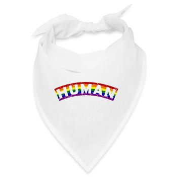Human Pride Flag Design - Bandana - Weiß - Vorne