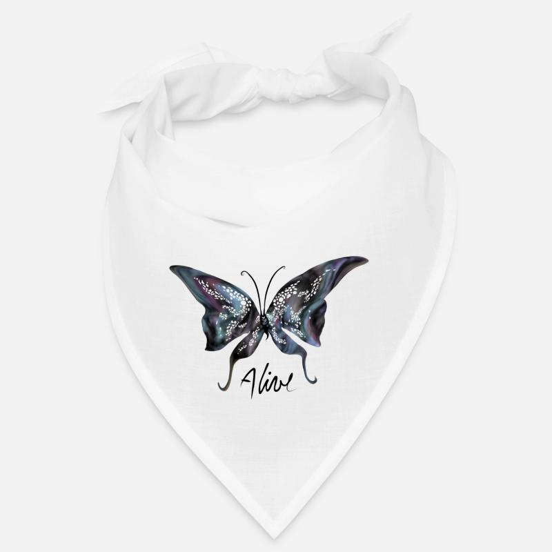 Lebendig / Schmetterling - Bandana - Weiß