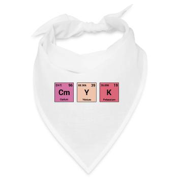 CMYK in periodischen Elementen - Bandana - Weiß - Vorne