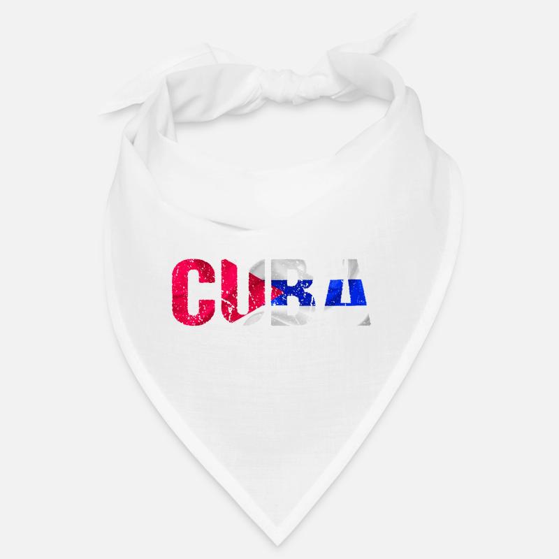Drapeau de Cuba Cuba - Bandana - blanc